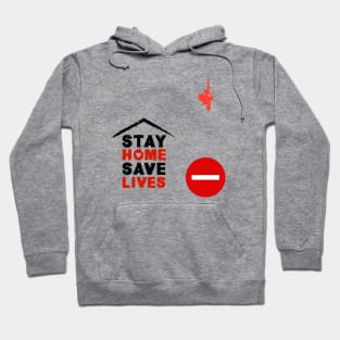 Stay Home Save Lives with KlubNocny logo Hoodie